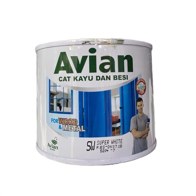 AVIAN Cat Minyak Kayu Besi 1/2 Kg (500ml) - Cat Sintetis Enamel Mengkilap Serbaguna Anti Karat Warna
