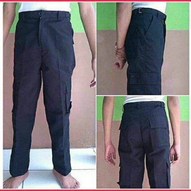 Celana panjang pdl hitam .Biru Dongker .coklat pramuka