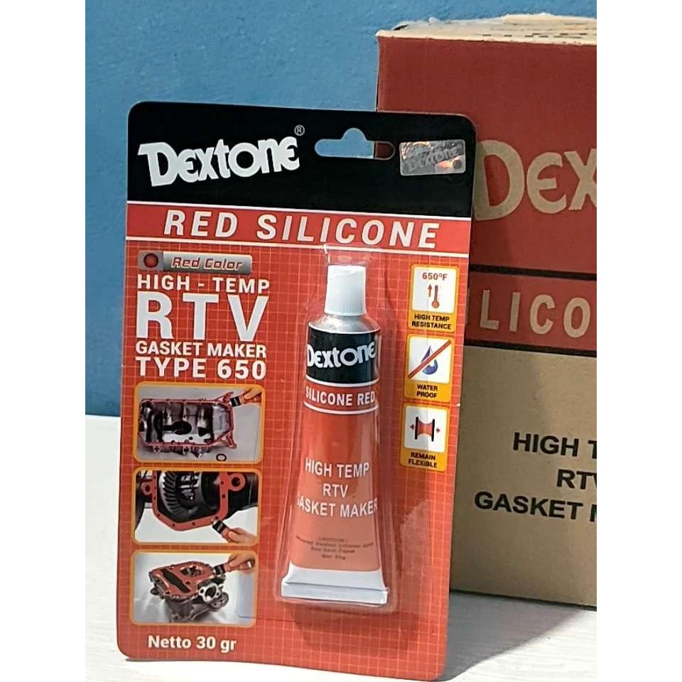 

Lem Dextone Red Silicone High Temp Merah Silikon 70gr/ Lem Silicone