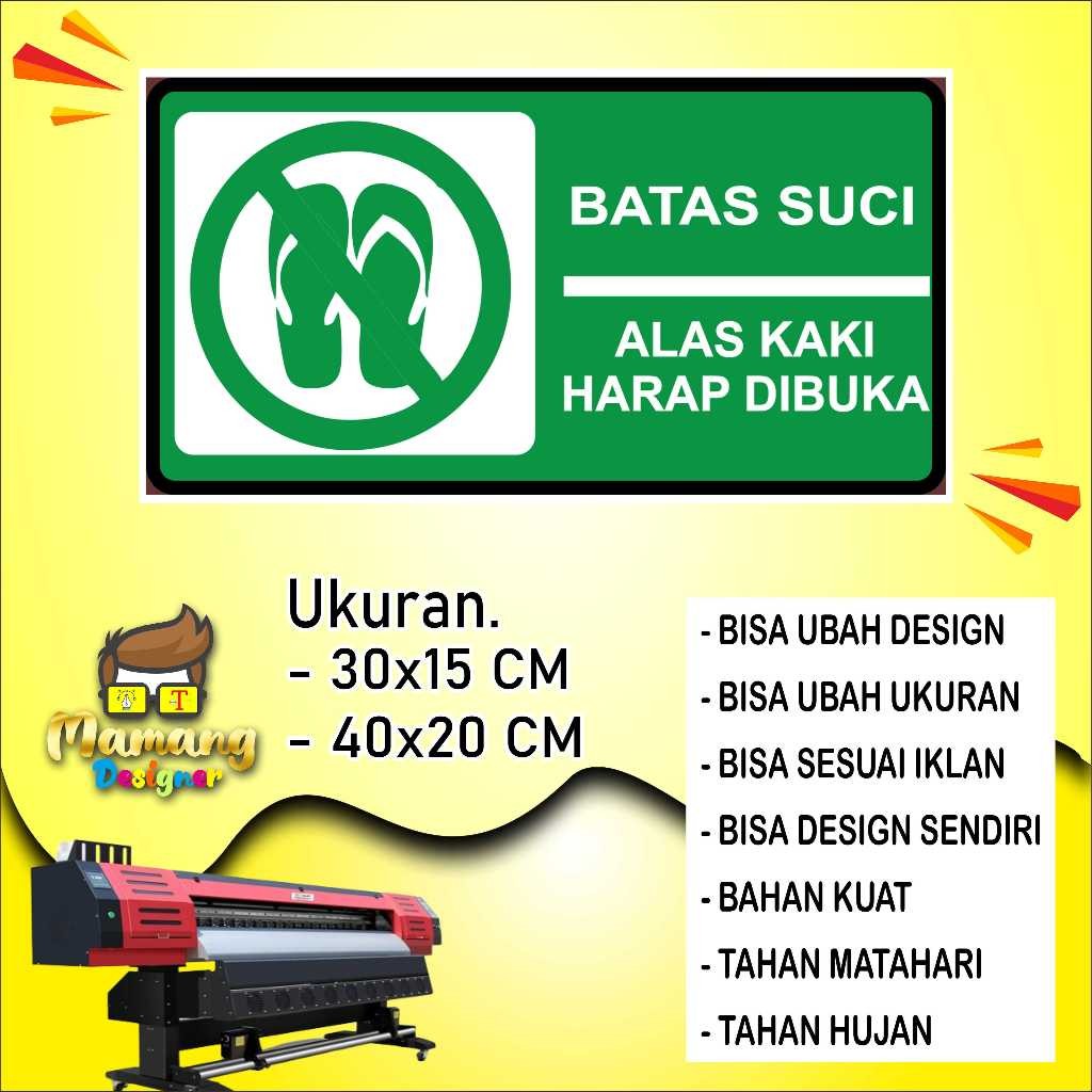 

Backdrop Cetak Sticker Tempelan Alas Kaki Harap Dibuka Bahan Kuat Hijau