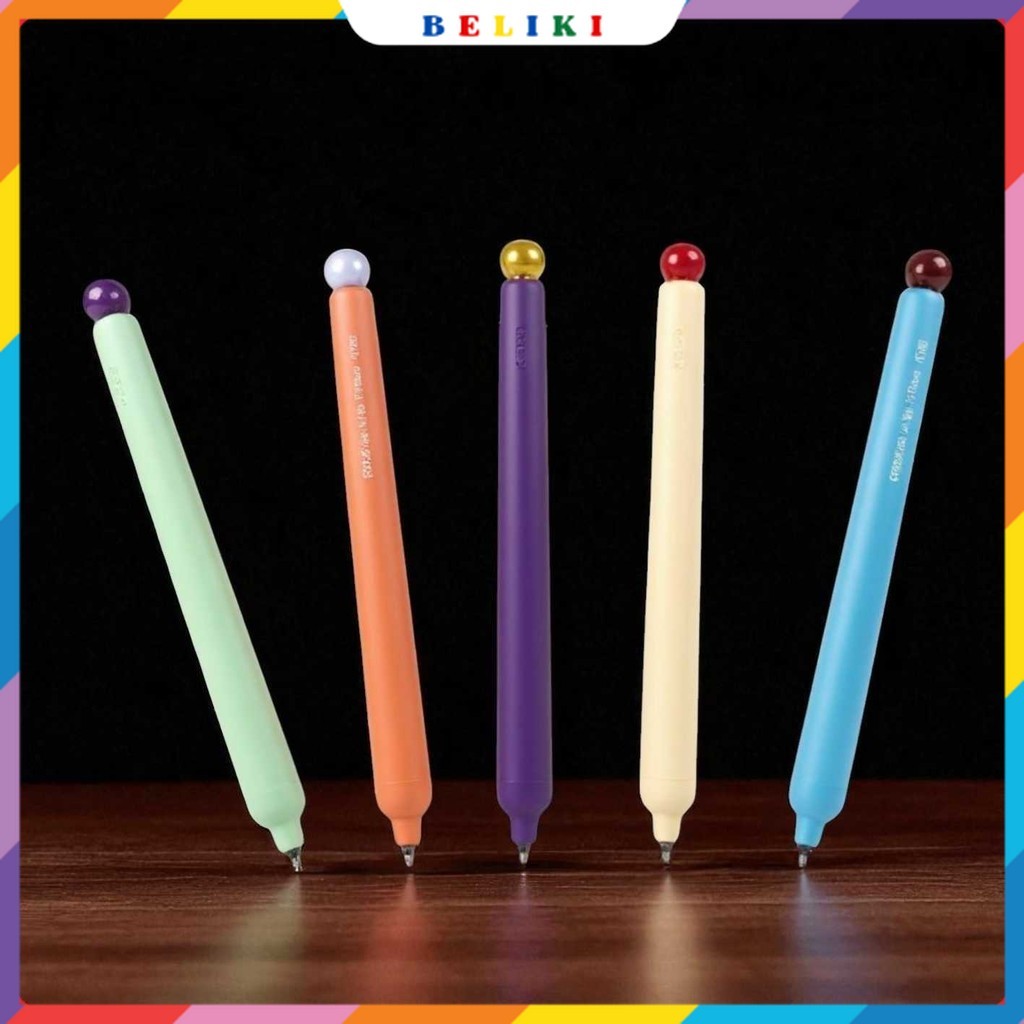 

Kaco Popup Pena Pulpen Gel Quick Dry Black Ink Vintage 0.5mm 5 PCS - K1062