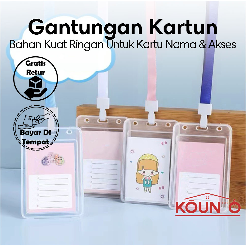 

Tempat Kartu Nama ATM Gantungan Kartu Nama Card Holder Gantungan Tali Gantungan ID Card Akses Tali Lanyard