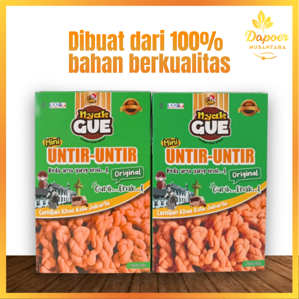 

Untir-untir Kue Khas Betawi Oleh-Oleh Jakarta Snack Merk Nyak Gue