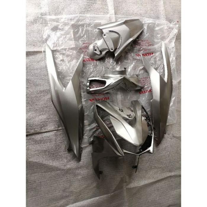 Paketan fulset body halus beat New Led Deluxe street 2020 2021 Silver