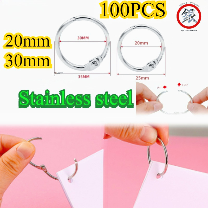 

100PCS/SET 20-30MM Cincin Buku Contoh Pembukaan Cincin/Ring Buka Tutup/Ring Binder/Ring Buku Sampel