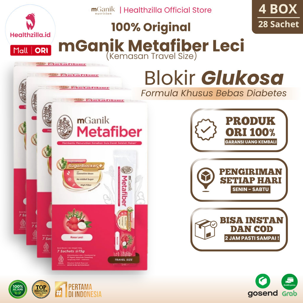 

BEST SELLER mGanik Metafiber rasa Leci 4 Box Travel Size mGanik