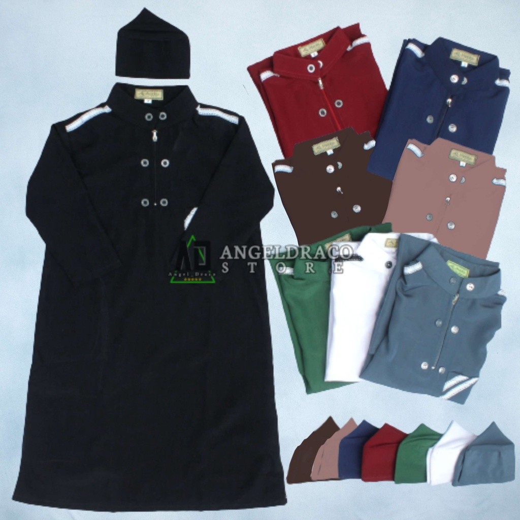 BIGMAXS Koko Jubah Gamis Anak Premium Lengan Panjang