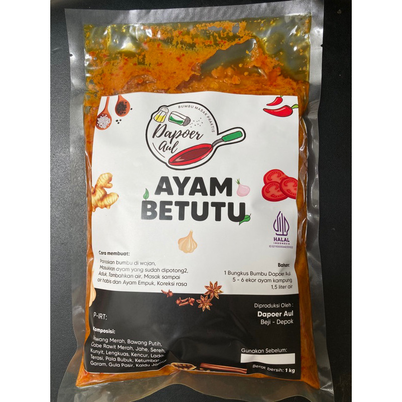 

Bumbu Nusantara Dapoer Aul 1kg HORECAAyam BakarRujak/OporAyam/Rawon/AyamBetutu/sausPadang/SotoBetawiMurah