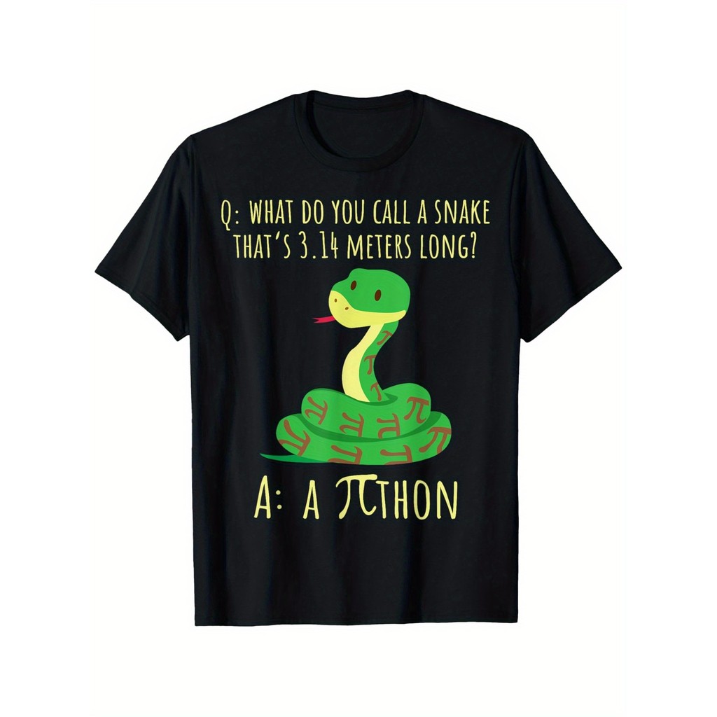 Kaos Hari Pi Guru Matematika Lucu Pria - Desain Lelucon Python Pi Simbol & 3.14 - Kaos O-Neck 100% K