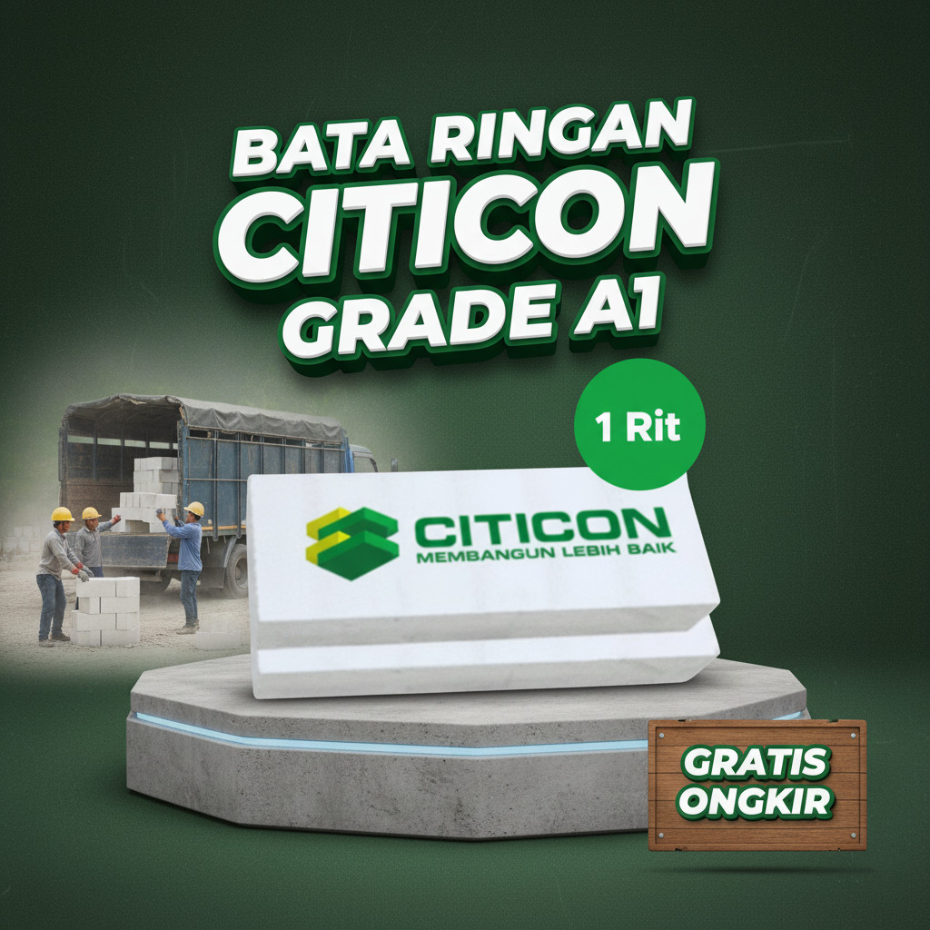 Bata ringan citicon - Hebel citicon - Herbel Citicon Bonus perekat 3 zak - Pengiriman Wilayah Pemala