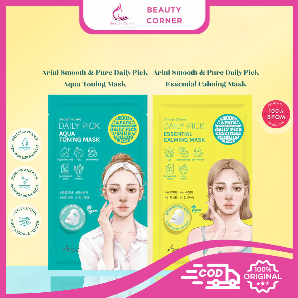 Ariul Smooth & Pure Daily Pick Sheet Mask - Masker Wajah