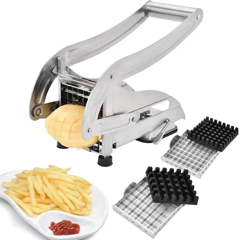 Stainless Steel French Fry Cutter Potato Cutter Fries Slicer Potato Chips Meat Chopper Cutter Choppe