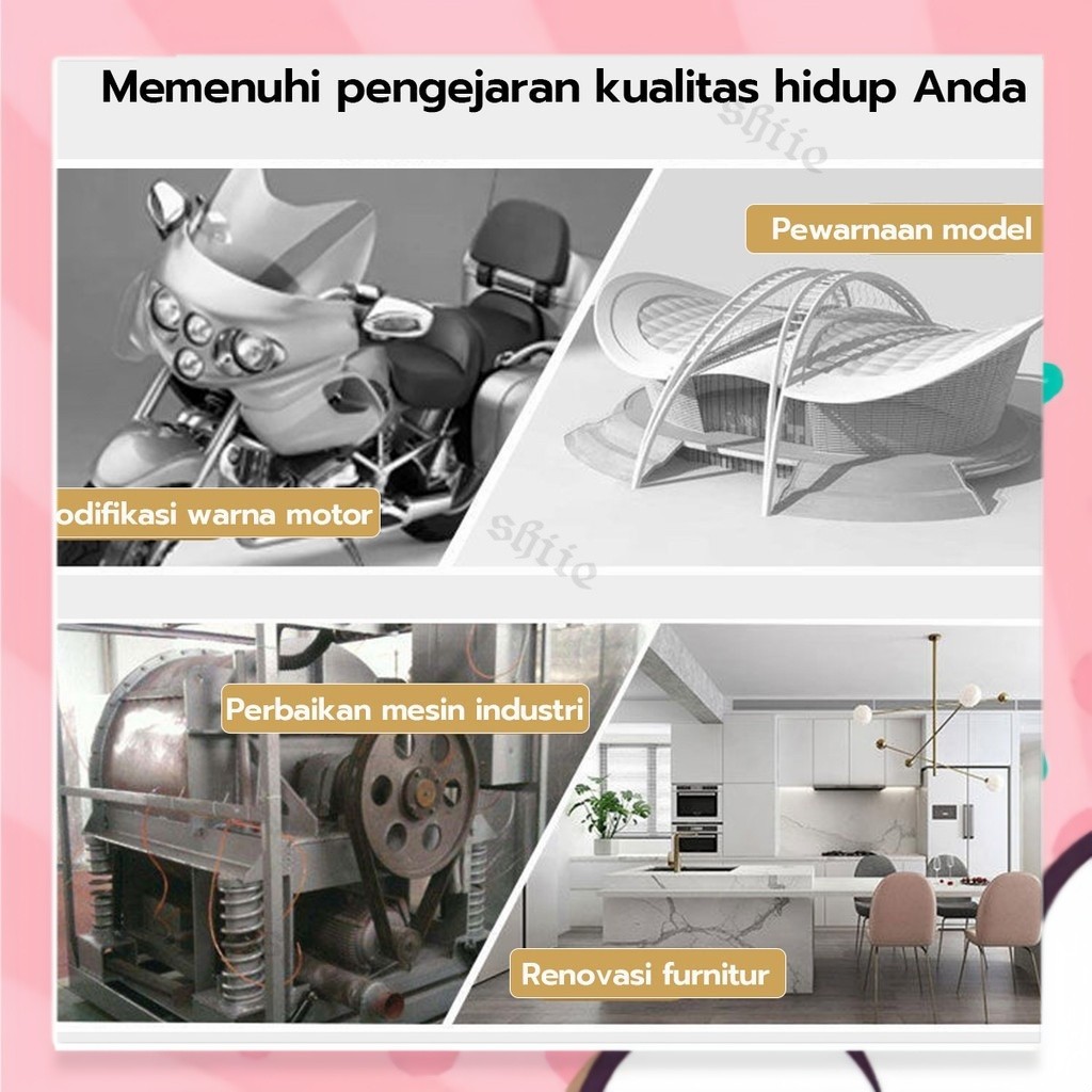 【350ML】Cat Semprot Chrome Sapporo Anti Karat Warna Chrome Cat Besi Stainless Velg Mobil Motor Furnit