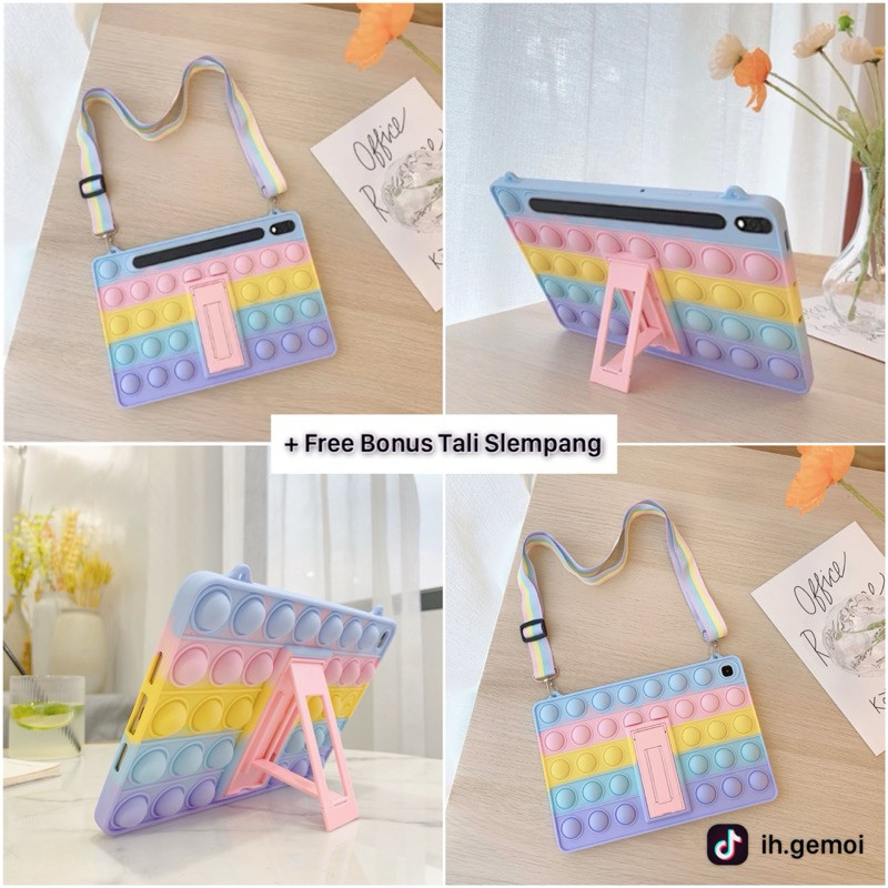Silikon Case Pop it Samsung Galaxy Tab A9 8.7inch X110 X115 A7 Lite T225 Tab A6 7inch 2016 T280 T285