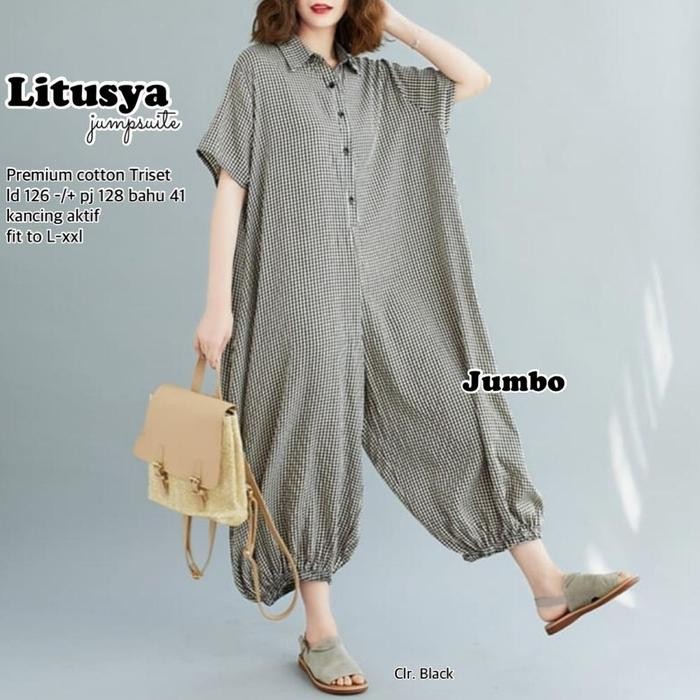 MUMPUNG PROMOLitusya Jumpsuit | Jumpsuit Wanita Bahan Katun | Baju Remaja Masa Kini | Jumpsuit Wanit
