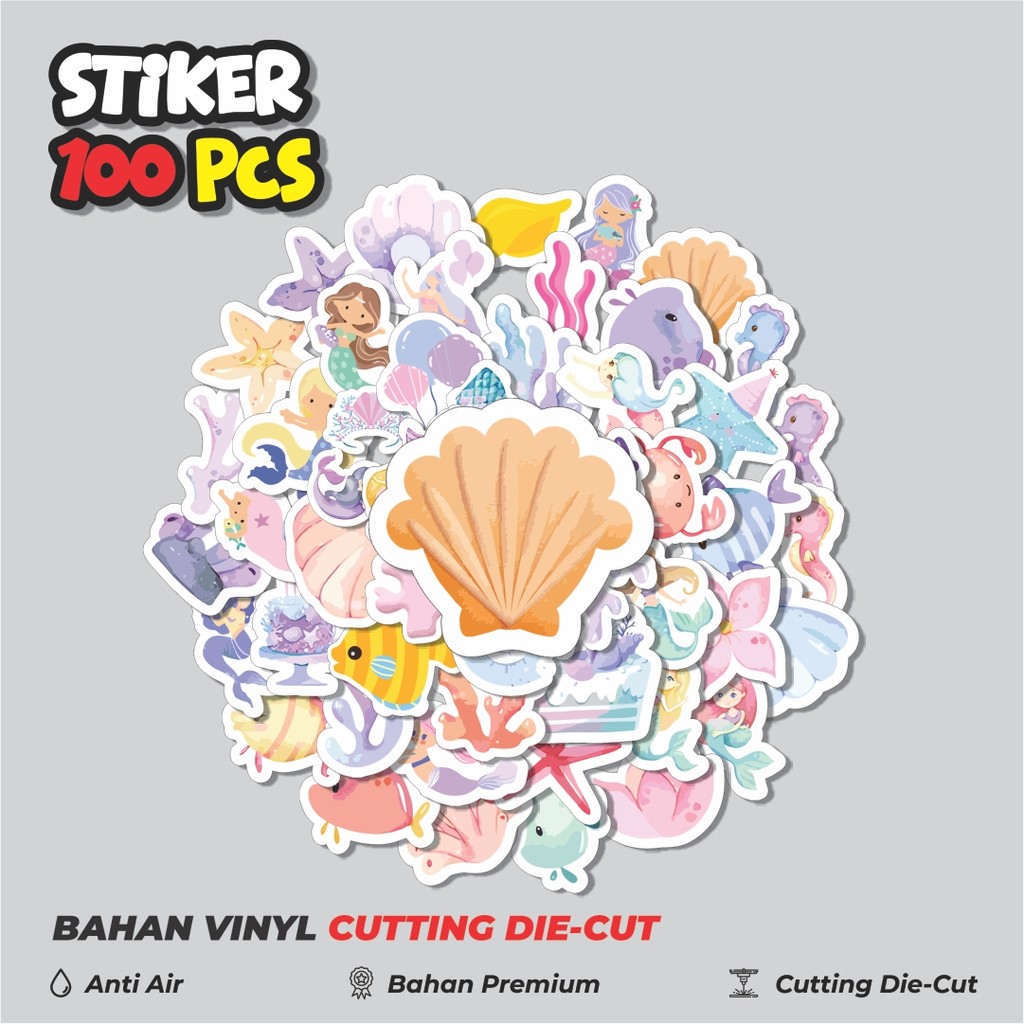 

Terbaru! 50 pcs Stiker Magic Sea Dekorasi Lucu Kreatif untuk Notebook, Skateboard, HP