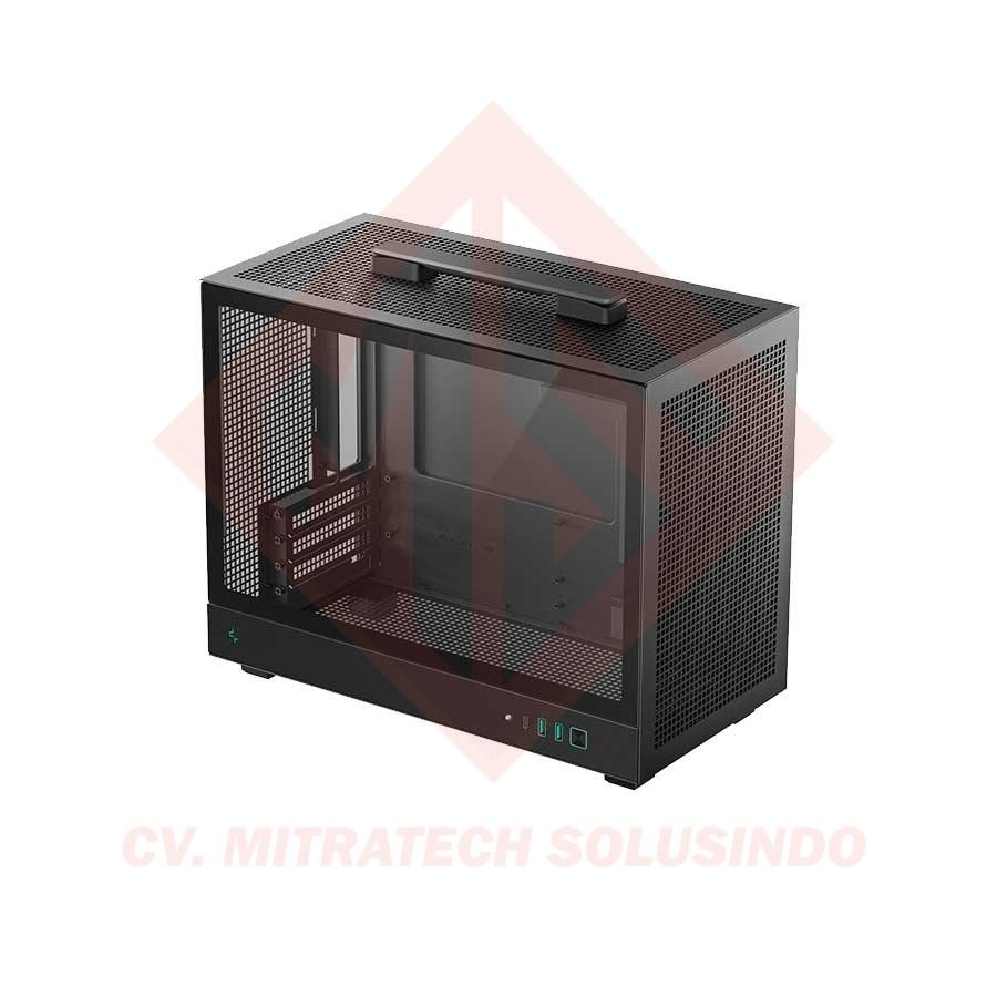 Deepcool CH160 Plus Black M-ATX Casing Komputer Glass