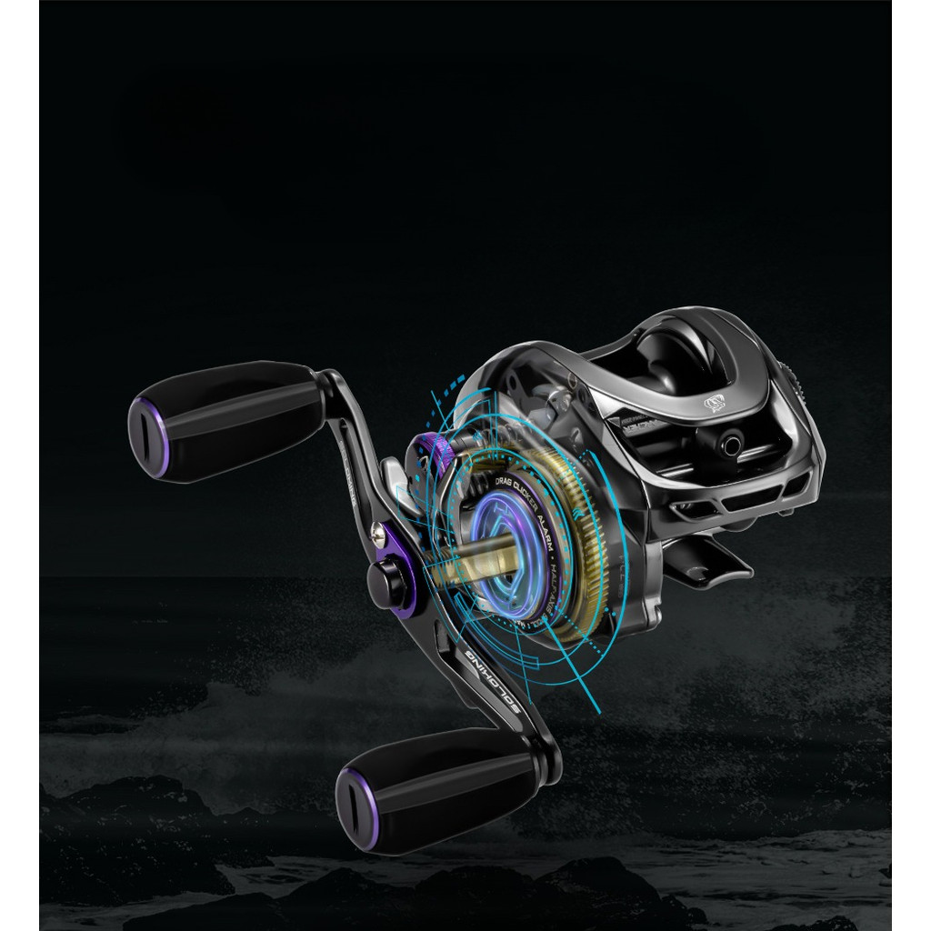 Soloking GKA200 Pro Baitcasting Reel Fishing Reels 7.1/8.1 Gear Ratio 9KG Drag Power 6+1 BB Drag Cli