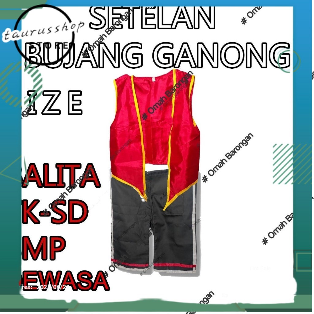 TSS Baju Bujang Ganong Komplit Setelan Paket Set Ganong Rompi Dan Celana