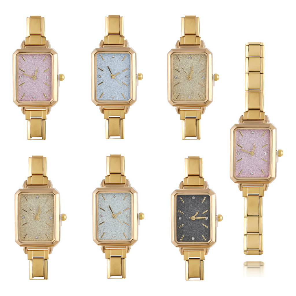 Y2K 9MM Width Italian Charm Square Round Elastic Watch High Quality Bracelets Bangle for Party Birth