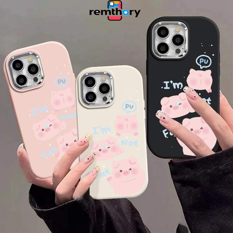 Case IPhone Babi hidung berair Soft Case Lucu Chubby Case Fashion Cocok untuk iPhone 13 11 15 12 14 