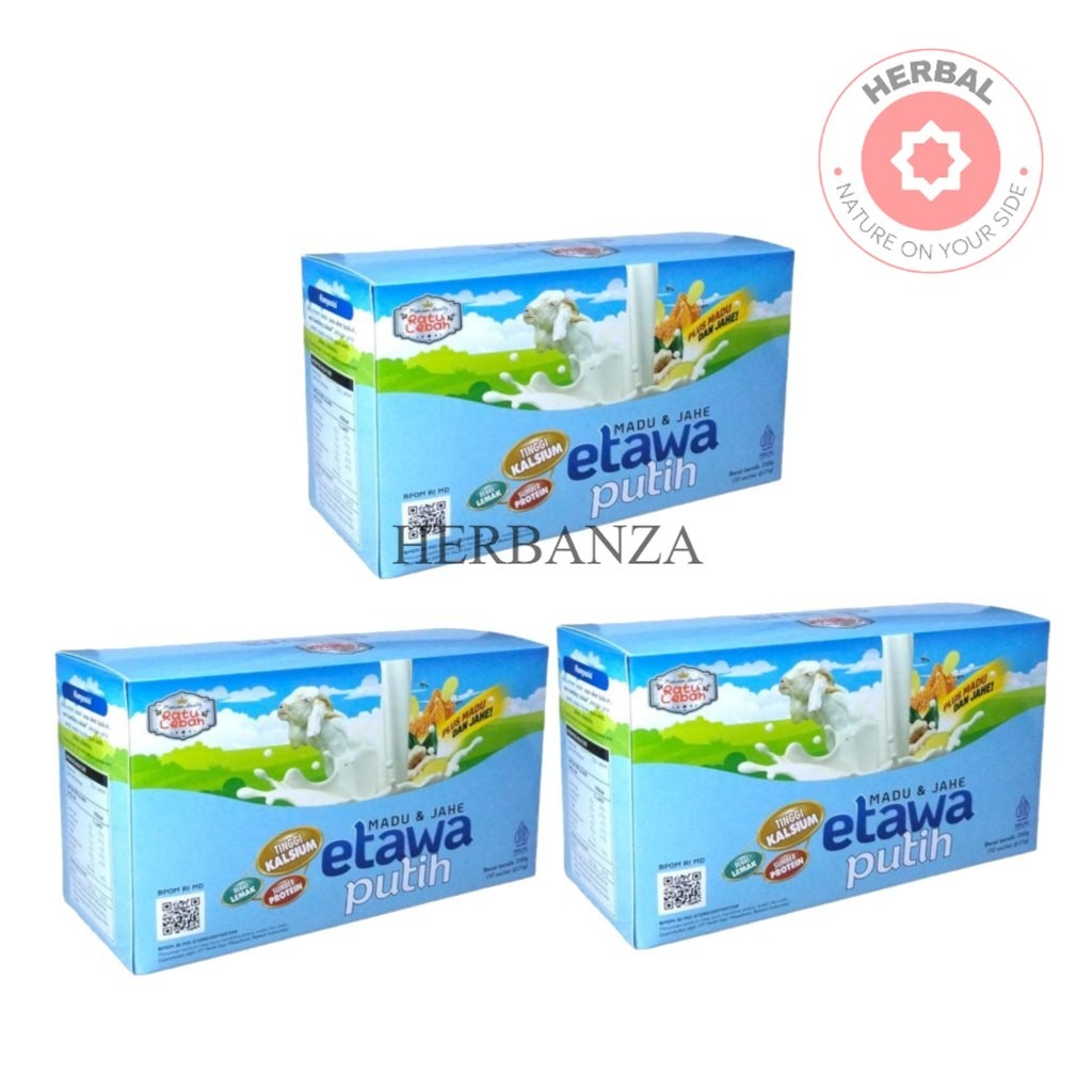 3 BOX Susu Kambing Etawa Putih Jahe 200 g – Susu Etawa Bubuk Rasa Jahe Hangat – BPOM