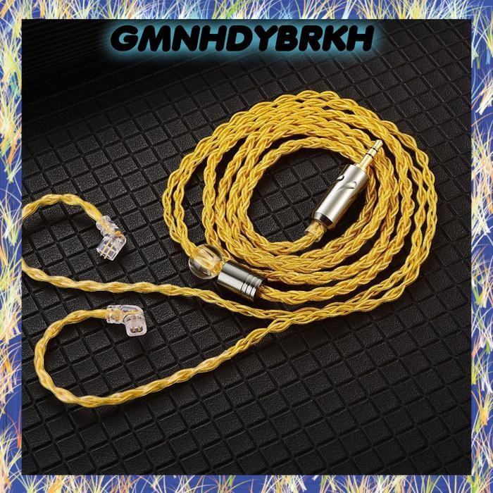 QKZ T1 Kabel Upgrade 200 Cores 8 Strand Qdc for KZ QKZ TRN - GOLDEN