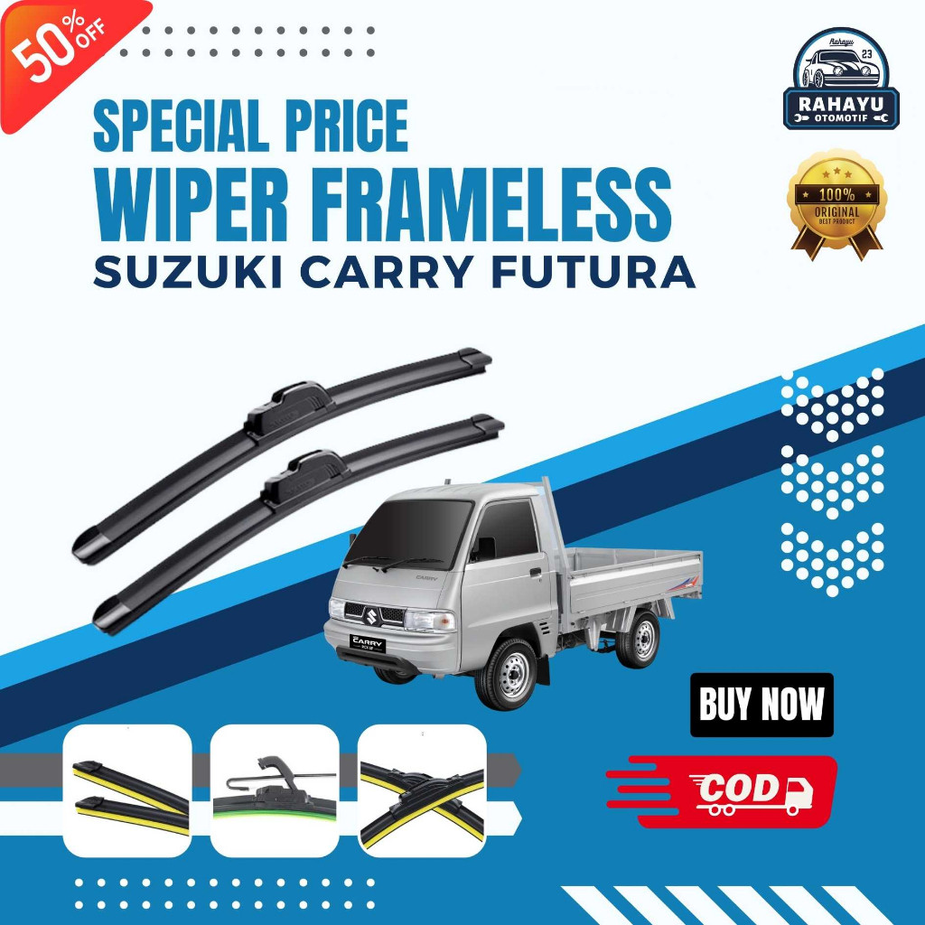 ( BERGARANSI ) Wiper Mobil Frameless Suzuki Carry Futura Sepasang Isi 2 Pcs Kanan Kiri | Wiper Kaca 