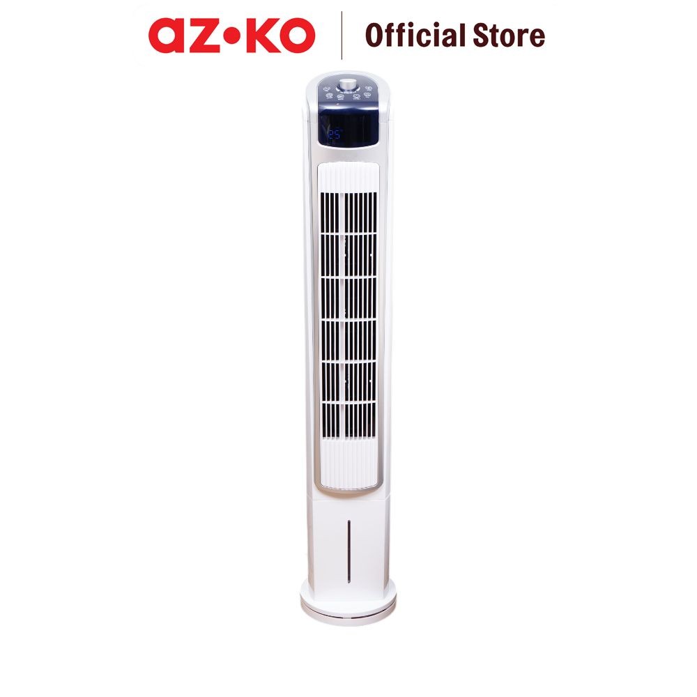 AZKO Kris Kipas Angin Berdiri Digital 70 watt - Putih Standing Fan Kipas Lantai Penyejuk Ruangan Tow