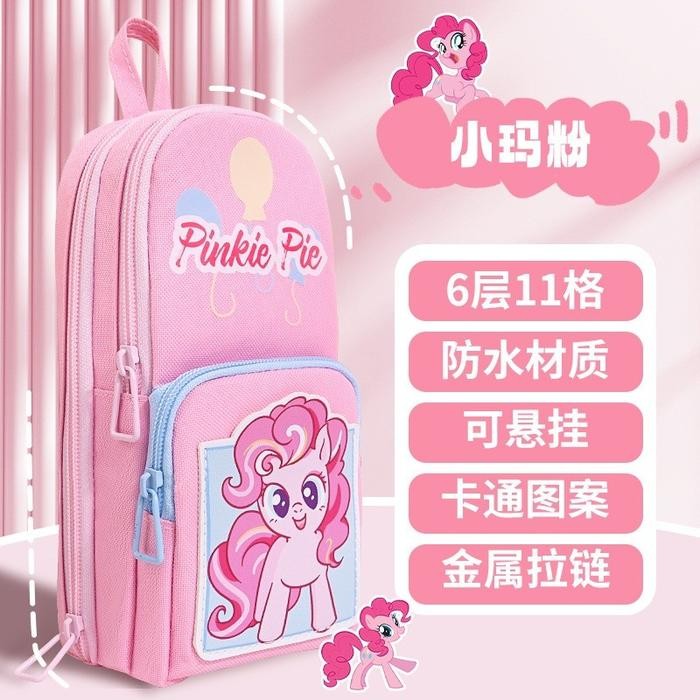 Tempat Pensil Dekorasi Glitter Karakter 3D Kapasitas Besar Model Tas Lucu Gaya Korea/Tempat Pensil T