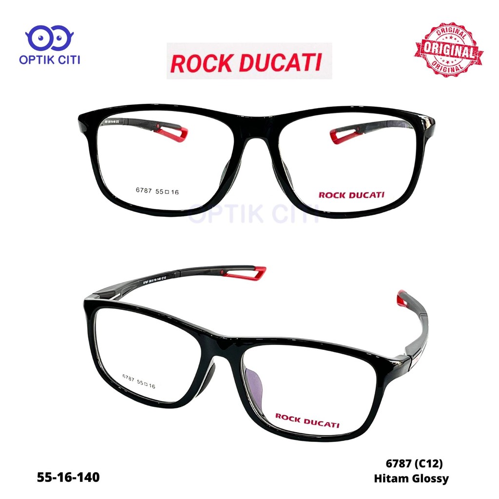 Frame Kacamata Sporty Pria Rock Ducati Original 6787 Ada Elock