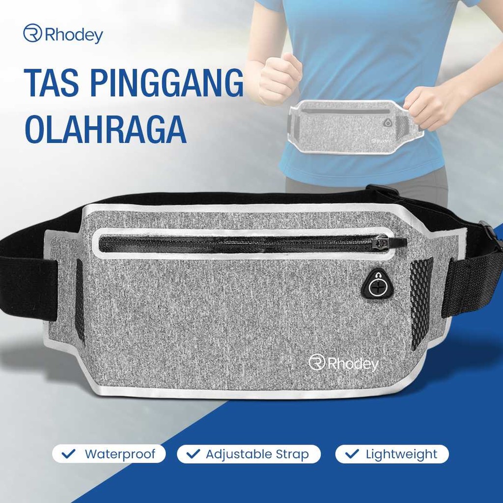 COD Waistbag Tas Pinggang Olahraga Lari Running Belt Wanita Pria Cowok Kekinian Besar Maksimal HP 6 