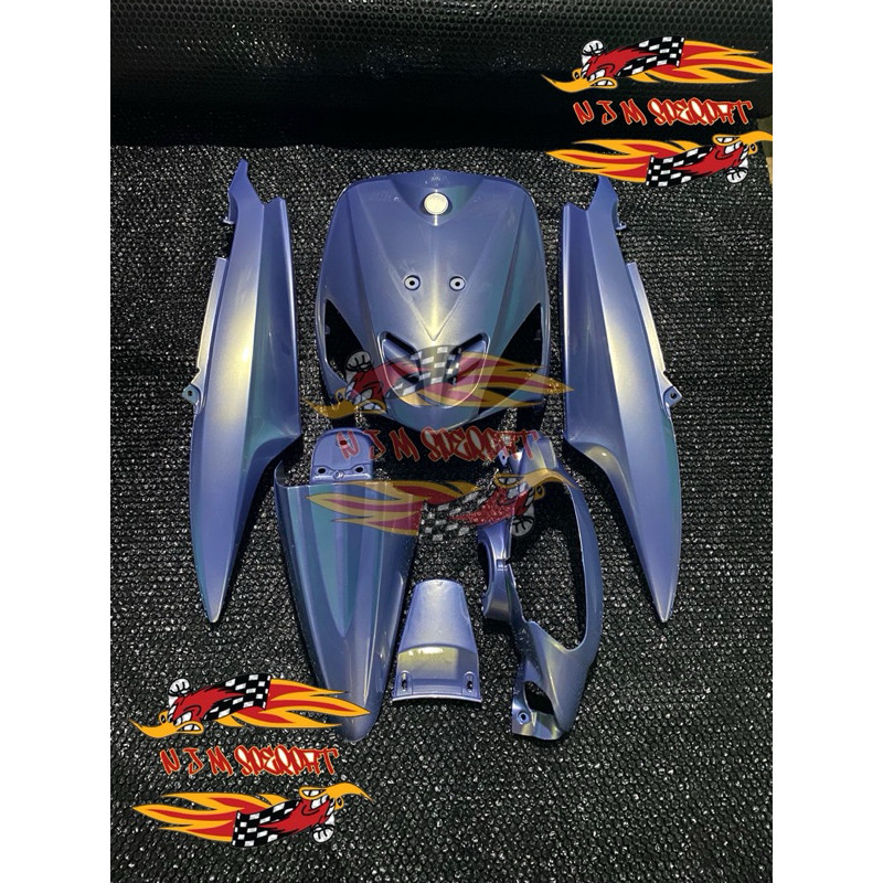 COVER FULL BODY HALUS YAMAHA MIO SPORTY WARNA DOLPHIN BLUE EFFECT XERALIC GOLD