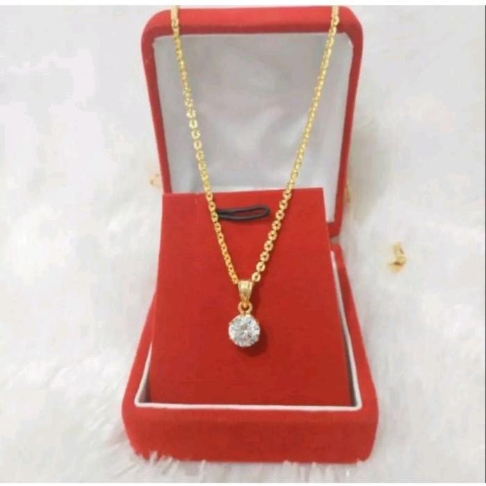 Kalung Emas Asli Model Nuri Mata Satu 5gram Kadar 875 Ada Surat