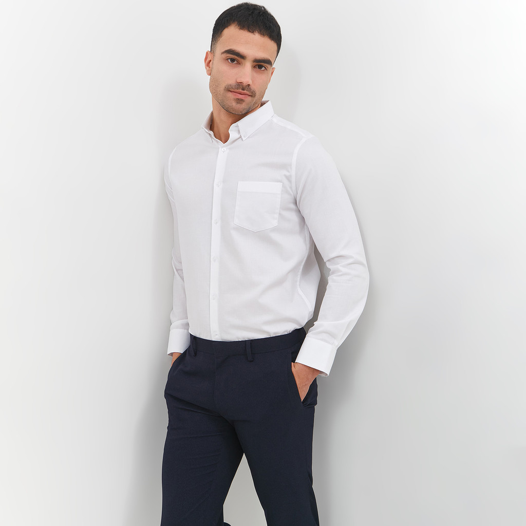 Jobb Livero Kemeja Pria Lengan Panjang Slim Fit Putih