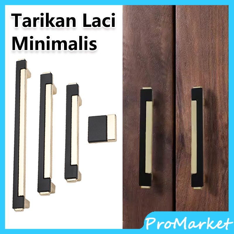 Handle Pintu Lemari/Gold Black Tarikan Laci Minimalis Modern Gagang Pintu Lemari Model Baru