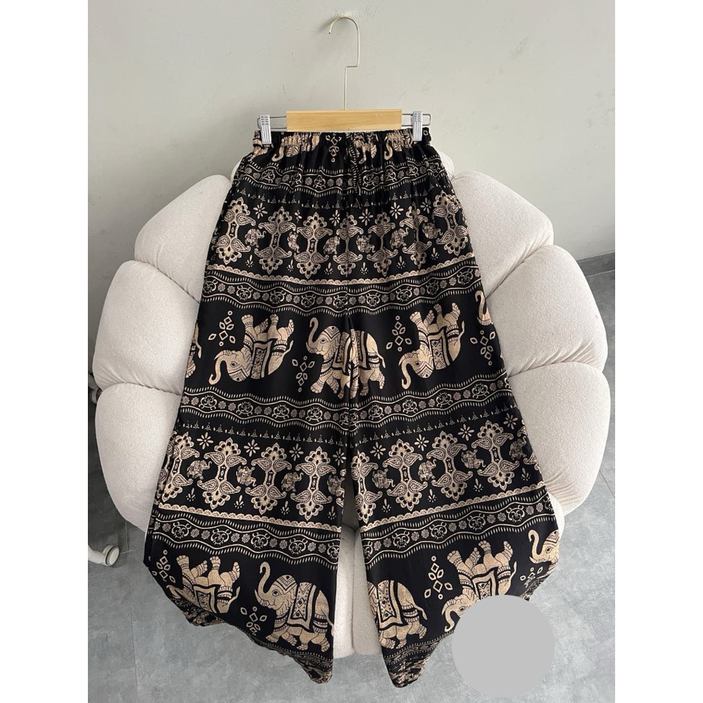 CELANA KULOT RAYON MOTIF GAJAH THAILAND VIRAL | KULOT MOTIF GAJAH