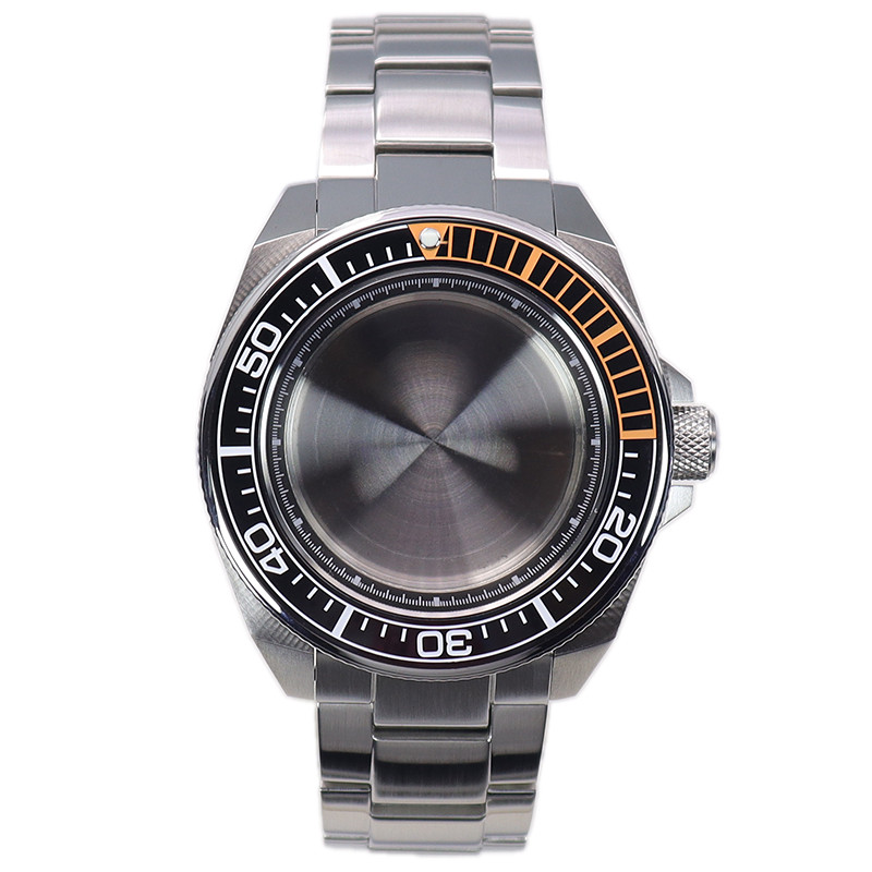 43.8mm Mofied Samurai ving Wat Case Sapphire Glass For Seiko NH35 NH36 NH38 NH34 Movement 28.5mm al 