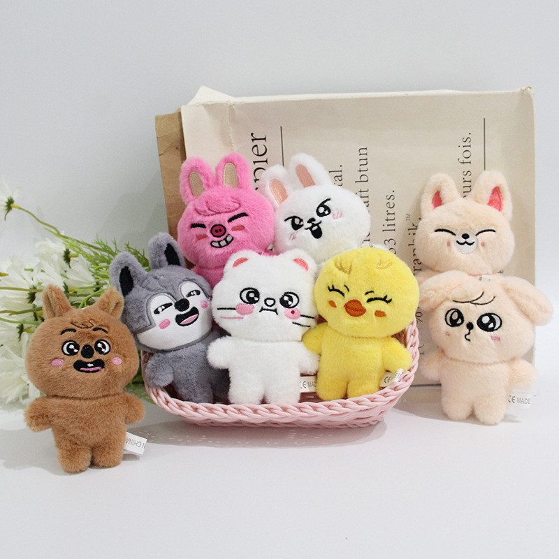 New SKZOO Stray Kids10cm Emoji Plush Doll Keyain Mini Plush Doll Pent Toy Doll Bag Pent ildren's Fes