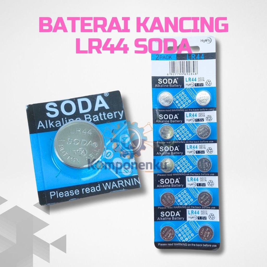 Baterai LR44 Soda 1.5 Volt - Kualitas Tinggi Tahan Lama