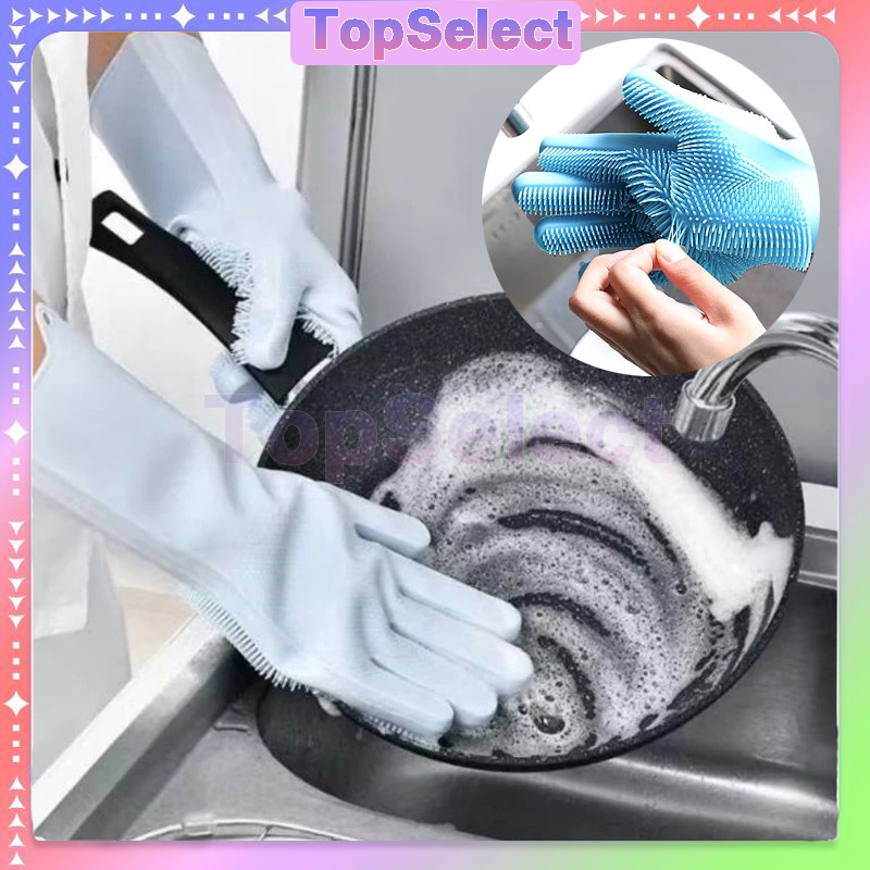 Sarung Tangan Cuci Piring Bahan Silicon / Sarung Tangan Cuci Piring / Sarung Tangan Silikon