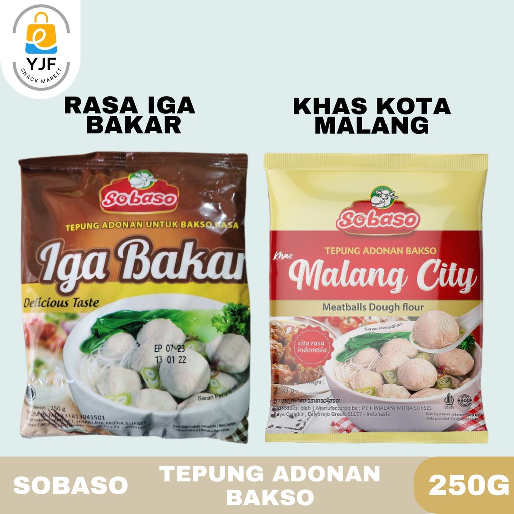 Sobaso Tepung Adonan Bakso 250g / Rasa Iga Bakar / Khas Kota Malang / Malang City / Tepung Untuk Ado