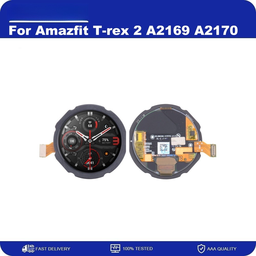 AMOLED For Amazfit T-rex 2 T rex 2 A2169 A2170 LCD splay Tou Screen gitizer Assembly For Huami Amazf