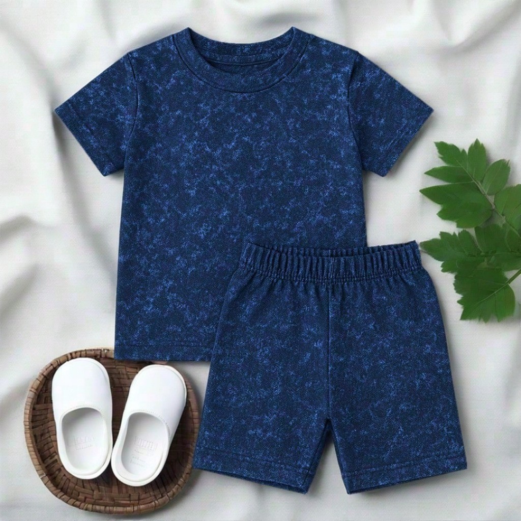 Baju  Setelan Pendek Anak TIE DYE ABSTRAK T-SHIRT