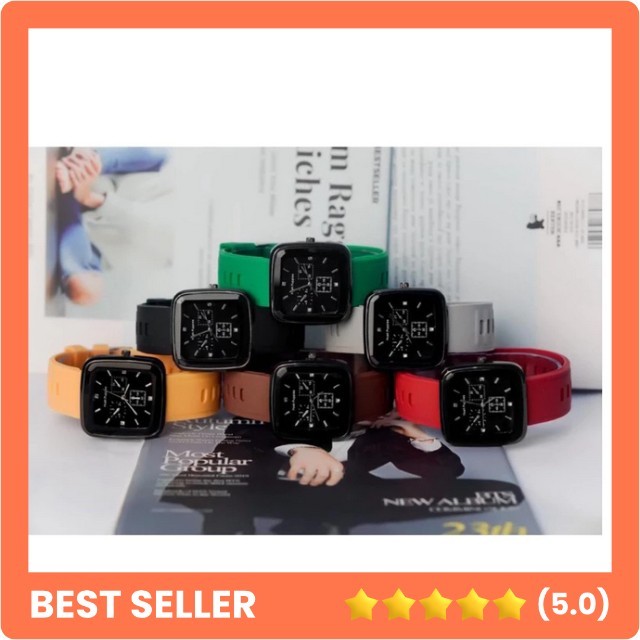 WBS Jam Tangan Pria Wanita Sport Chrono Korea Fashion Quartz Silikon Rubber Analog Watch