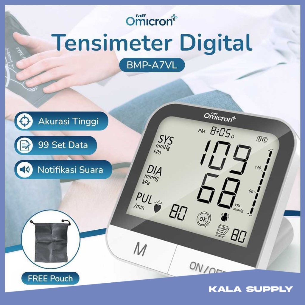 TaffOmicron Tensimeter Digital Pengukur Tekanan Darah English Voice - BMP-A7VL