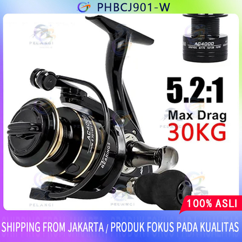 gitata980  Reel Pancing Deukio Reel Spinning Saltwater AC2000-7000 Fishing Reel 12kg Max Drag 5.2:1 