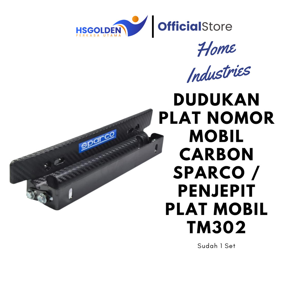 Dudukan Plat Nomor Mobil Carbon Sparco / Penjepit Plat Mobil TM302