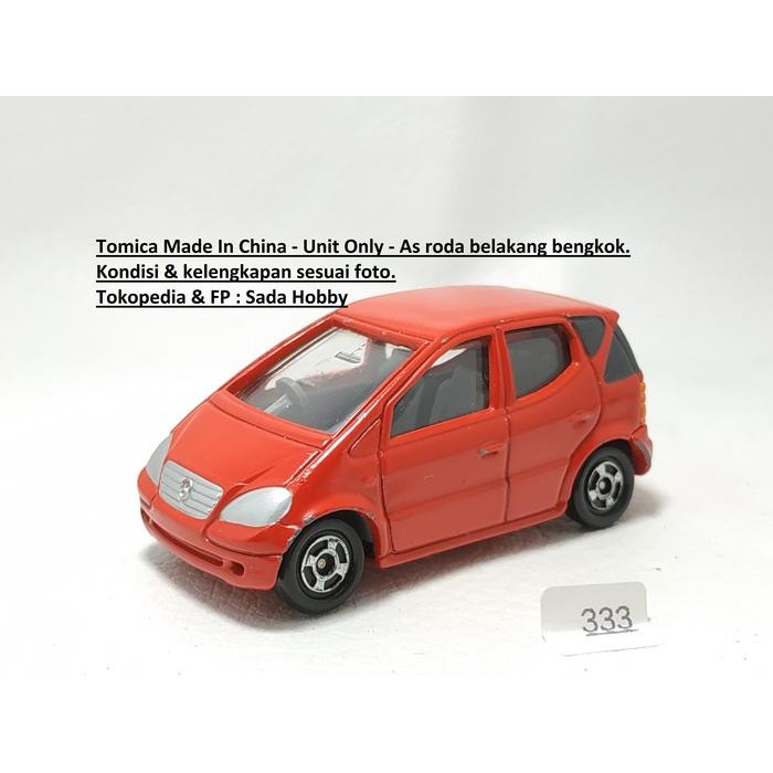 HW  Tomica No 107 Mercedes Benz A Class Merah Unit Only