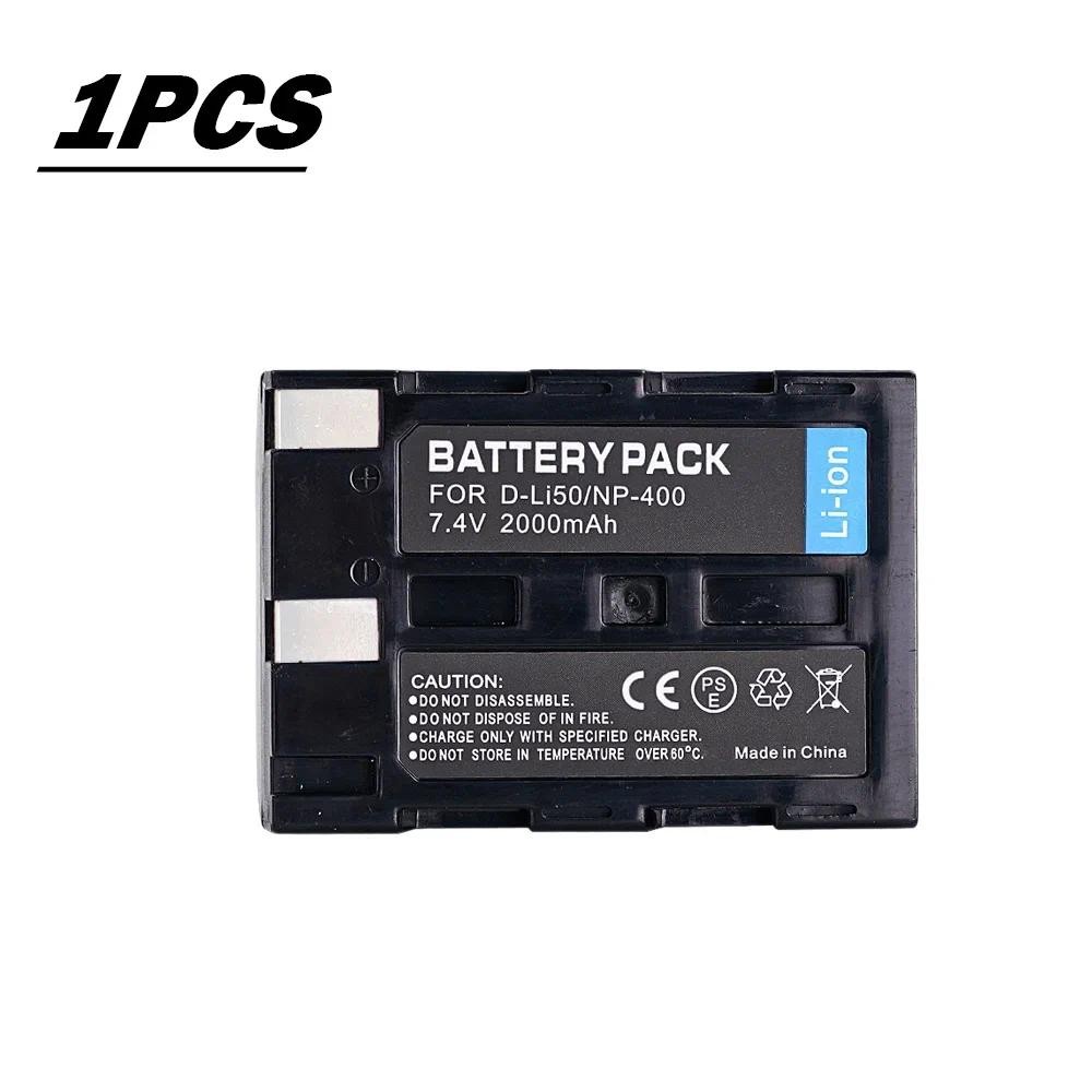 D-Li50 NP-400 2000mAh Camera Rechargeable Battery for Konica Minolta MAGE A1 A2 Pentax K10D K20D Dyn